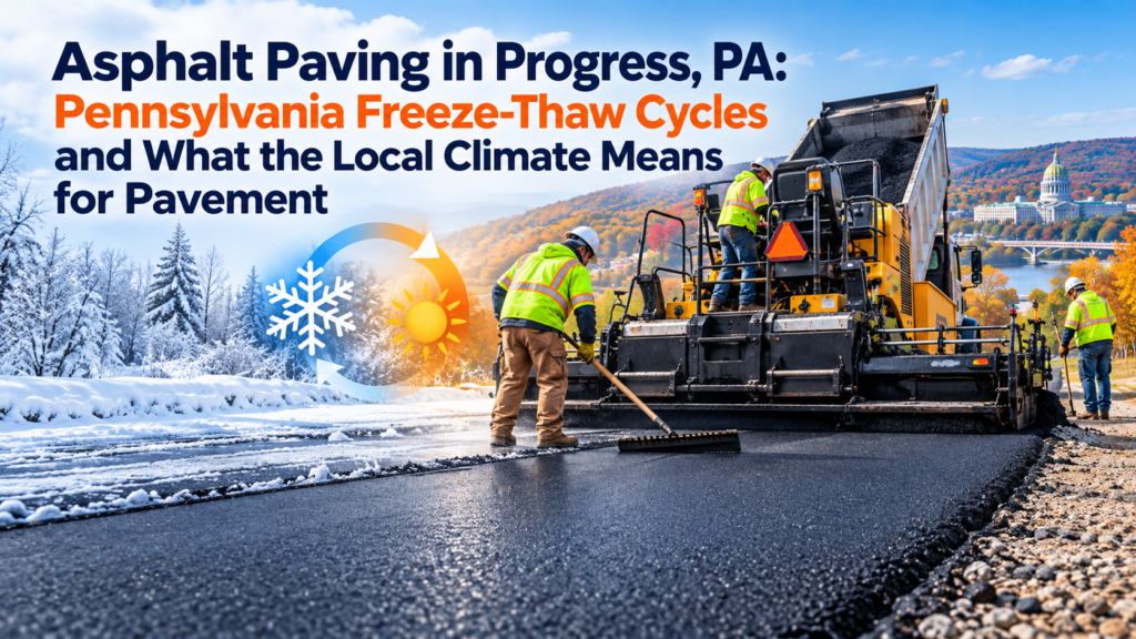 Asphalt Paving in Progress, PA: Pennsylvania Freeze-Thaw Cycles and What the Local Climate Means for Pavement